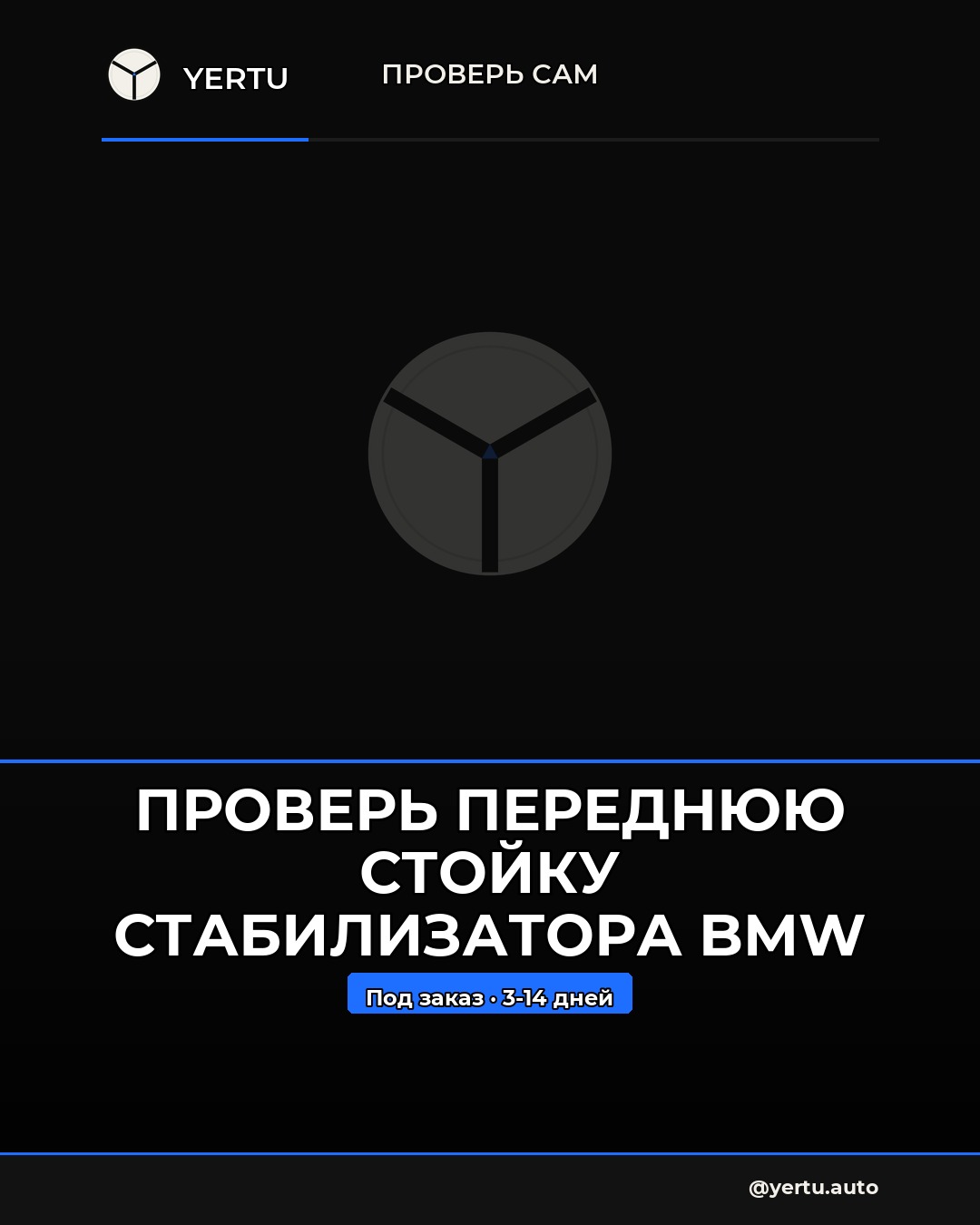 Проверь переднюю стойку стабилизатора BMW